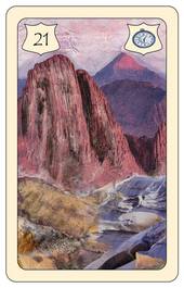 Lenormand Karte 21: Berg – Brittas Wahrsagekarten